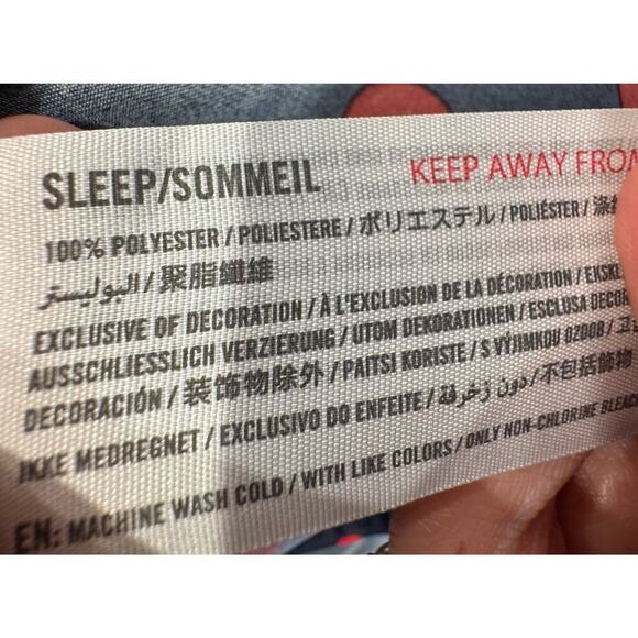 ABERCOMBIE & Fitch Pajama Size Small Blue Red Polka Dot Print Pants Shirt - Picture 8 of 8